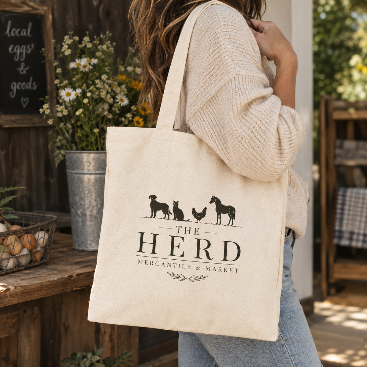 The Herd Canvas Tote Bag